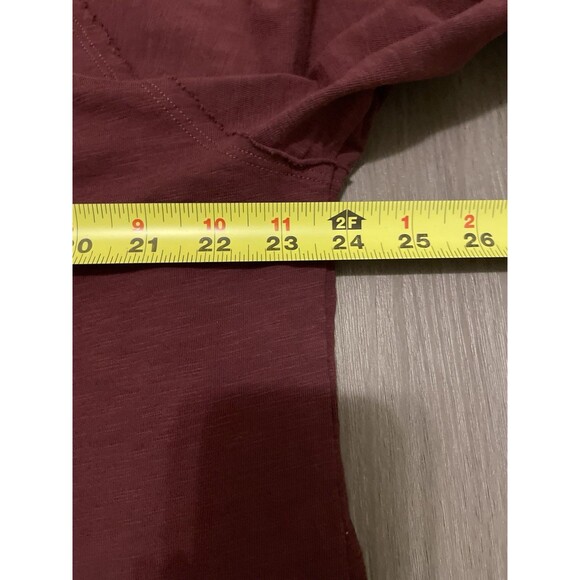 Frye and Co Shirt Womens Size 3X Maroon Cotton Long Sleeve Thumb Hole - Picture 8 of 9
